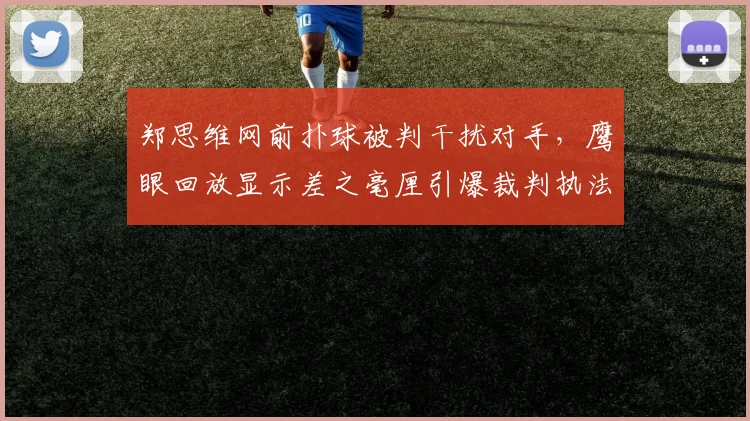 郑思维网前扑球被判干扰对手，鹰眼回放显示差之毫厘引爆裁判执法公平性质疑